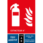 Panneau extincteur AB - L.125 x H.190 mm - lot de 10