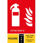 Panneau extincteur ABC - L.125 x H.190 mm - lot de 10