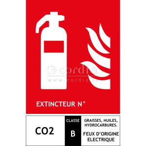 Panneau extincteur B - L.125 x H.190 mm - lot de 10