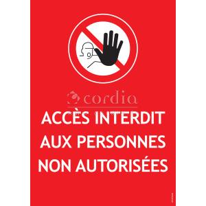 Panneau PVC A4 interdit aux personnes non autorisées