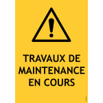 Panneau PVC A4 travaux de maintenance en cours