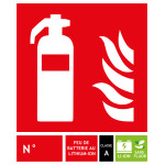 Panneau extincteur feu de lithium - L.200 x H.240 mm - lot de 10
