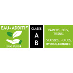 Etiquettes classe de feu AB sans fluor - lot de 10