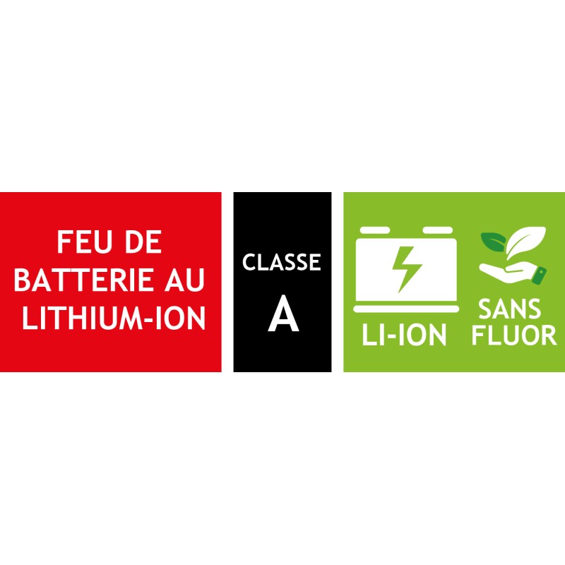 Etiquettes classe de feu A feu lithium - lot de 10