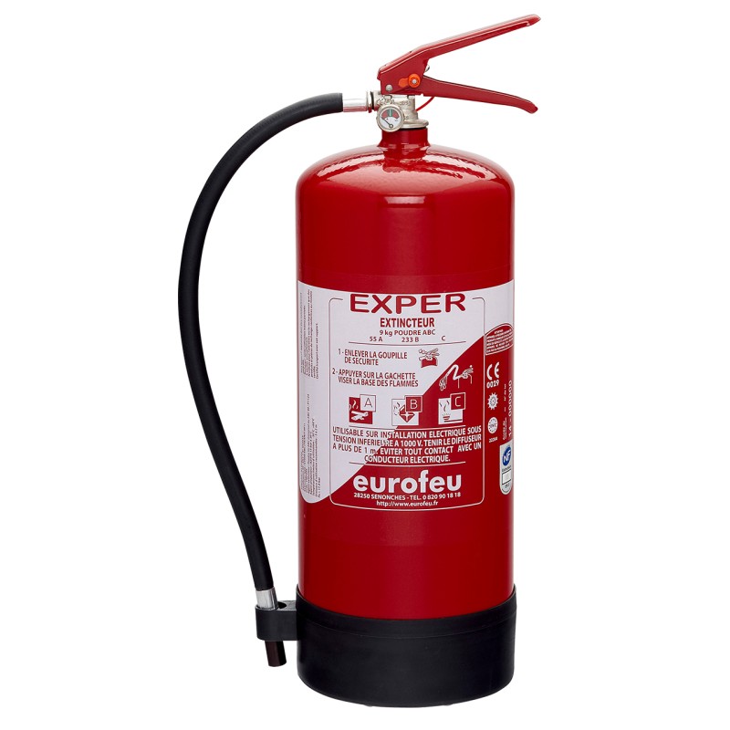 Extincteur PP EXPER 9 kg poudre ABC Eurofeu
