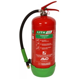 Extincteurs PP LITH-EX 6l. eau + vermiculite feu de batterie Lithium