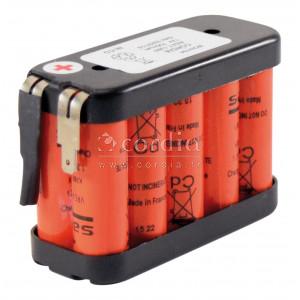 Batterie NiCd – 12 V / 700 mAh – côte / côte sous flasque