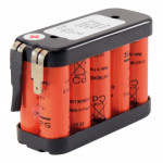 Batterie NiCd – 12 V / 700 mAh – côte / côte sous flasque