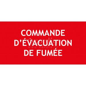 Panneau commande évacuation fumée – 200x100 mm