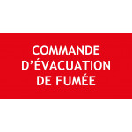 Panneau commande évacuation fumée – 150x50 mm