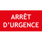 Panneau arrêt d'urgence – 200x100 mm