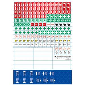 Symboles plan d'évacuation et d'intervention
