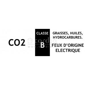 Etiquettes classe de feu B – lot de 100