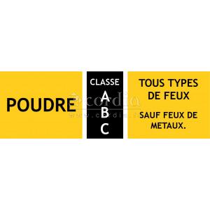 Etiquettes classe de feu ABC – lot de 100