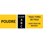 Etiquettes classe de feu ABC – lot de 100
