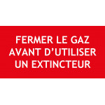 Panneau fermer le gaz – 200x100 mm