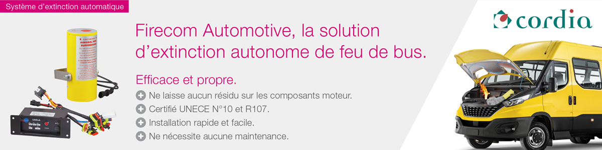 Notre système d’extinction automatique de feu de bus est efficace, propre et certifié